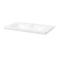 Lavoar pe mobilier Rune Laguz 80x46 cm finisaj alb lucios