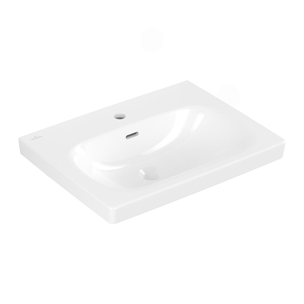 Lavoar pe mobilier Villeroy&Boch Skyla alb lucios 60x46 cm alb Alpin