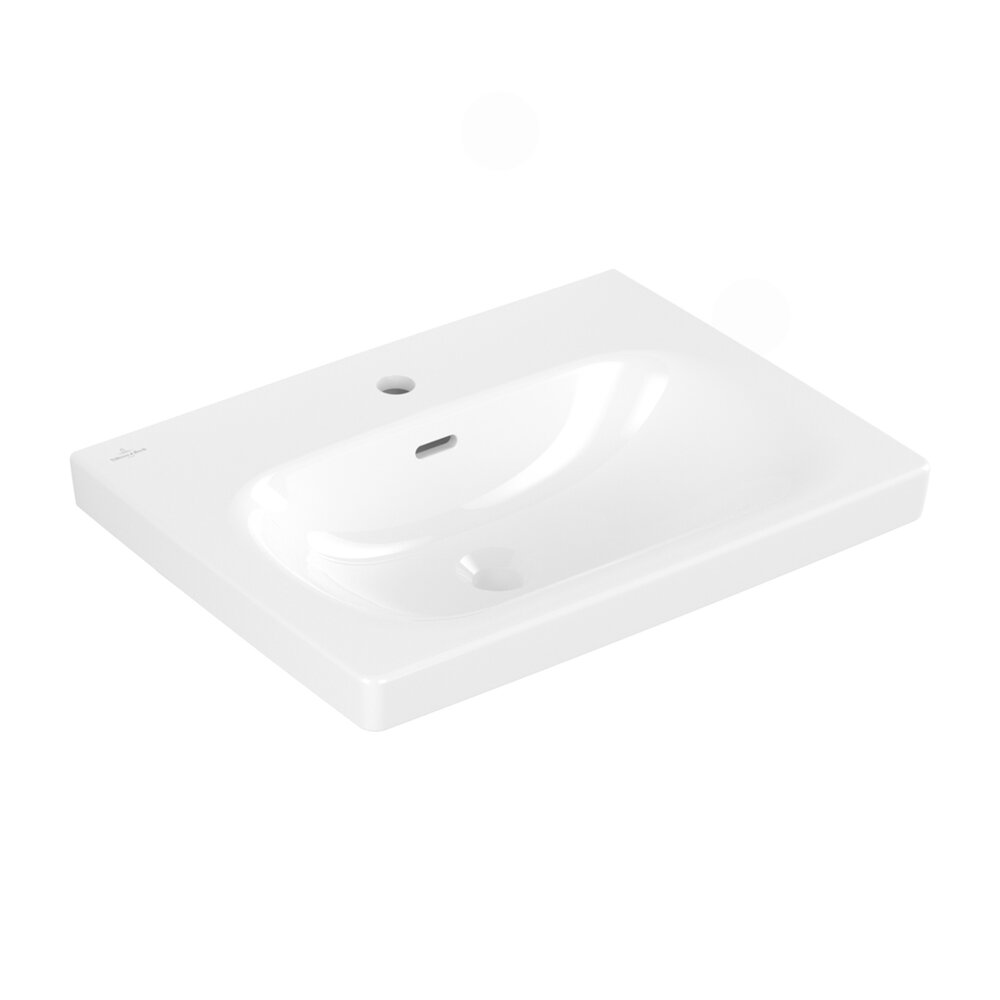 Lavoar pe mobilier Villeroy&Boch Skyla alb lucios 60x46 cm alb Alpin CeramicPlus