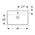 Lavoar suspendat Geberit Selnova Compact alb cu orificiu baterie picture - 2