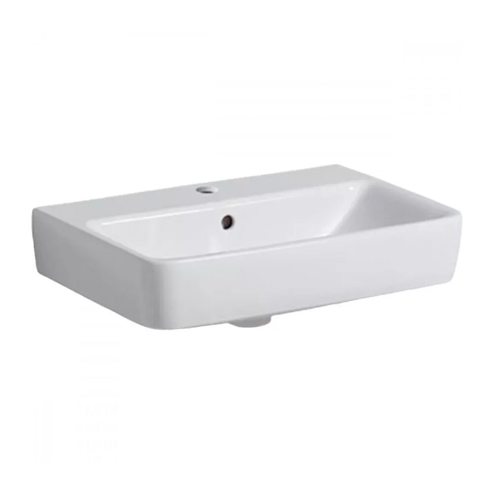 Lavoar suspendat Geberit Selnova Compact alb cu orificiu baterie
