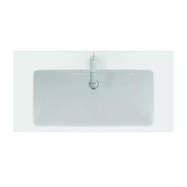 Lavoar suspendat Ideal Standard i.life B alb lucios 101 cm cu orificiu baterie si preaplin picture - 9