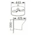 Lavoar suspendat Inter Ceramic dreptunghiular alb lucios 44 cm picture - 2