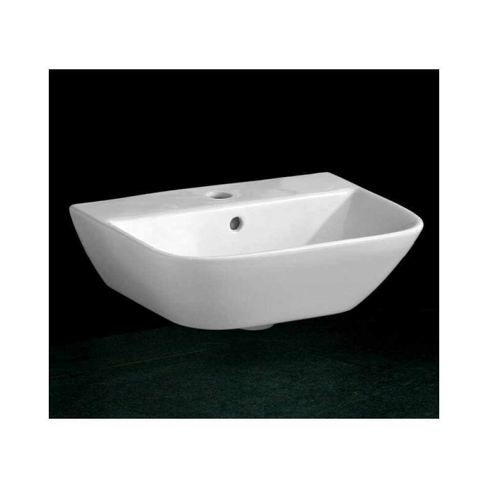 Lavoar suspendat Inter Ceramic dreptunghiular finisaj alb lucios 45.3 cm