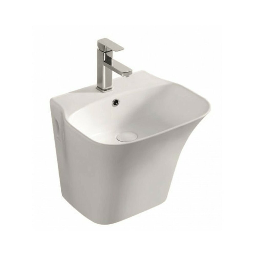 Lavoar suspendat Inter Ceramic dreptunghiular finisaj alb lucios 48 cm