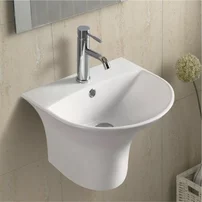 Lavoar suspendat Inter Ceramic oval alb lucios 48 cm
