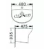 Lavoar suspendat Inter Ceramic oval alb lucios 48 cm picture - 2