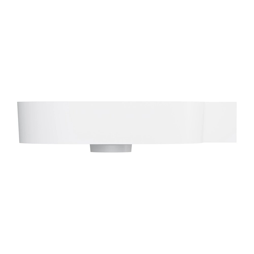 Lavoar suspendat Omnires Ovo M+ finisaj alb mat 64.5 cm dreapta