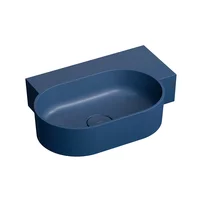 Lavoar suspendat Omnires Ovo M+ finisaj albastru inchis mat 55.5 cm dreapta