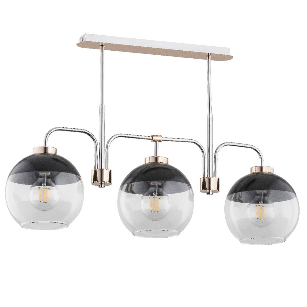 Lustra Alfa Almary 3 negru/transparent