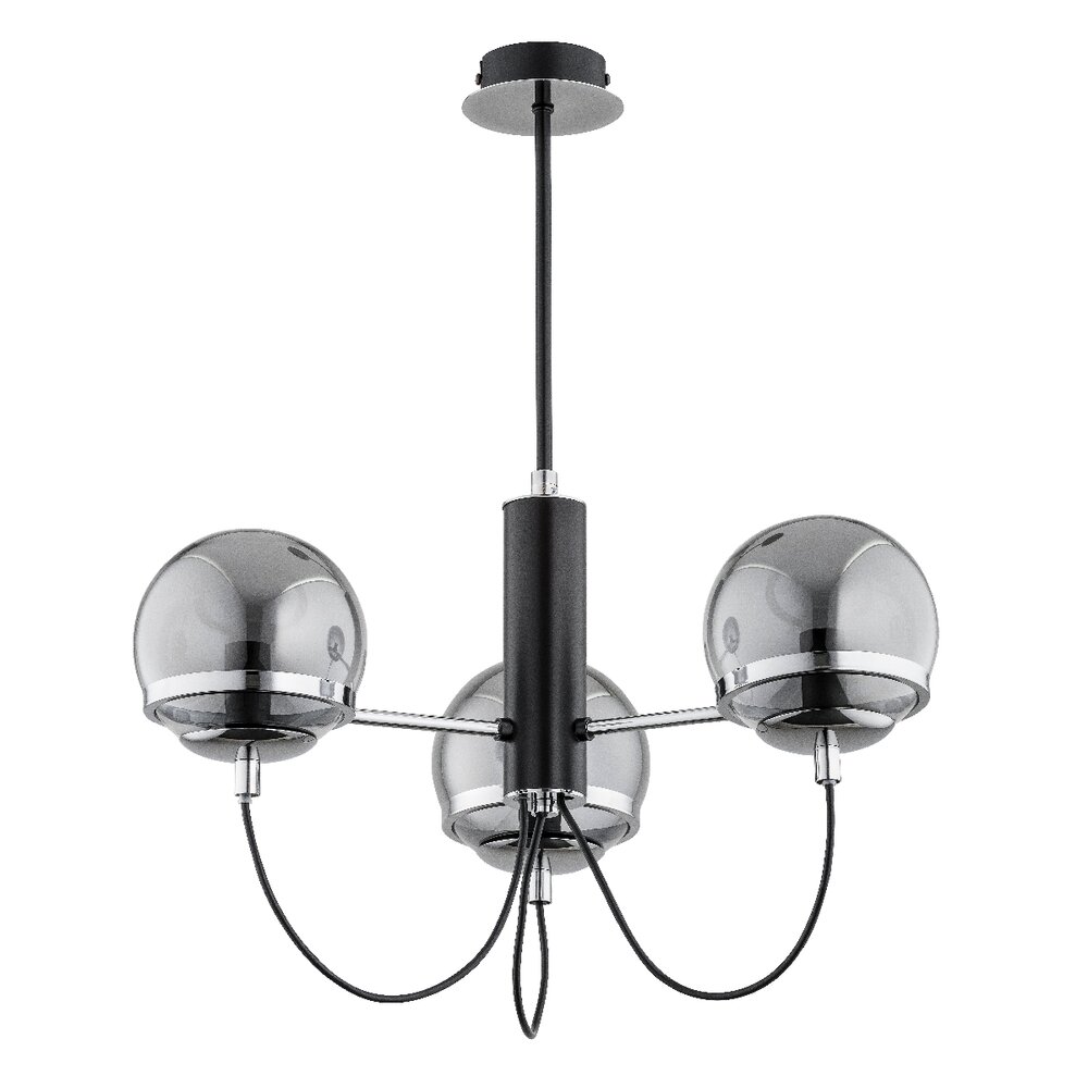 Lustra Alfa Auron 3 negru/transparent