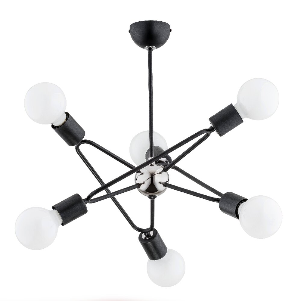 Lustra Alfa Bari 6 negru/alb