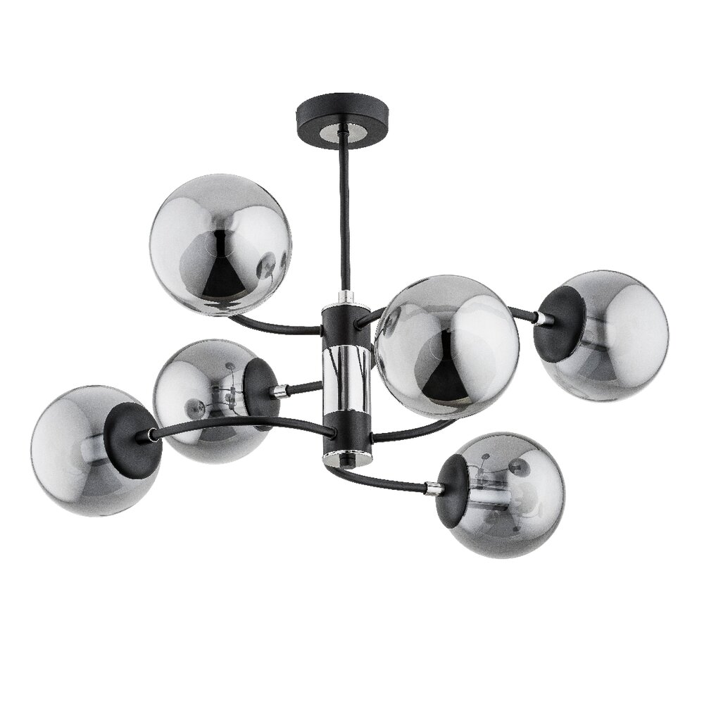 Lustra Alfa Dema 6 negru/grafit