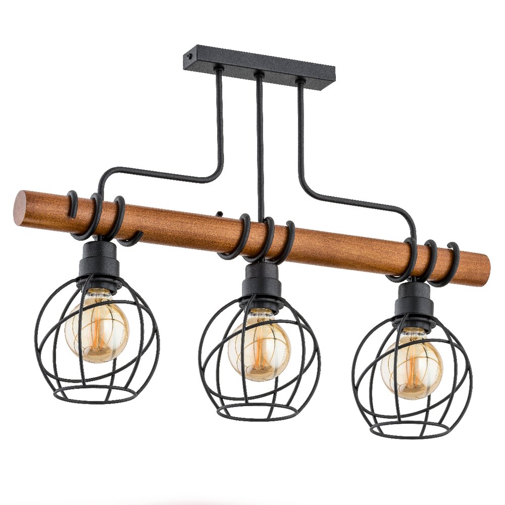 Lustra Alfa Fibia 3 maro/negru