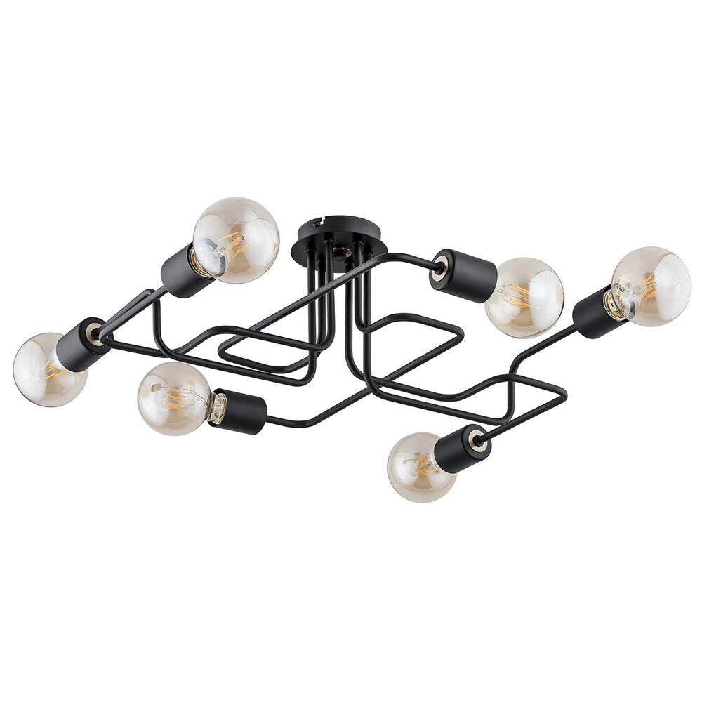 Lustra Alfa Hook 6 negru