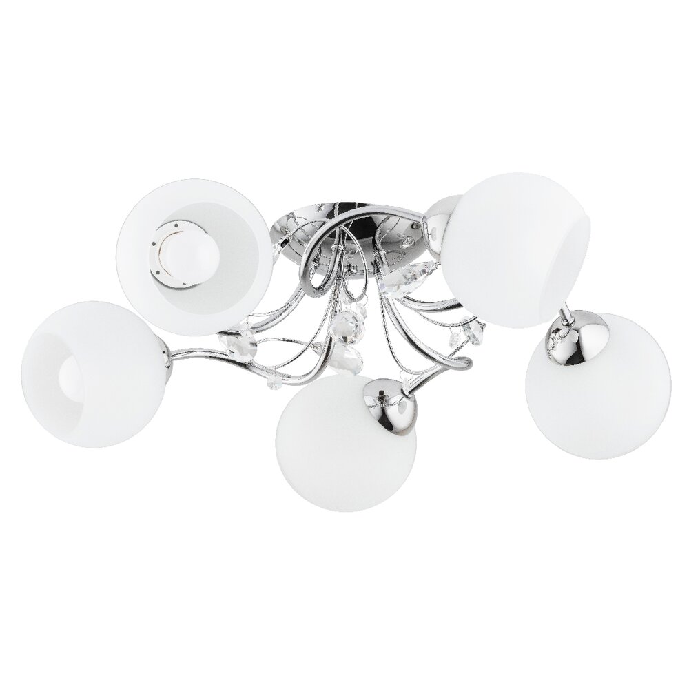 Lustra Alfa Livia 5 gri/alb