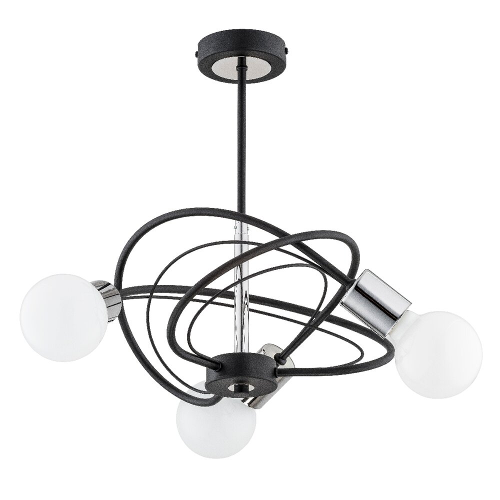 Lustra Alfa Luer 3 negru/gri