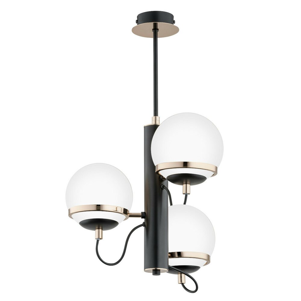 Lustra Alfa Lumina 3 negru/alb