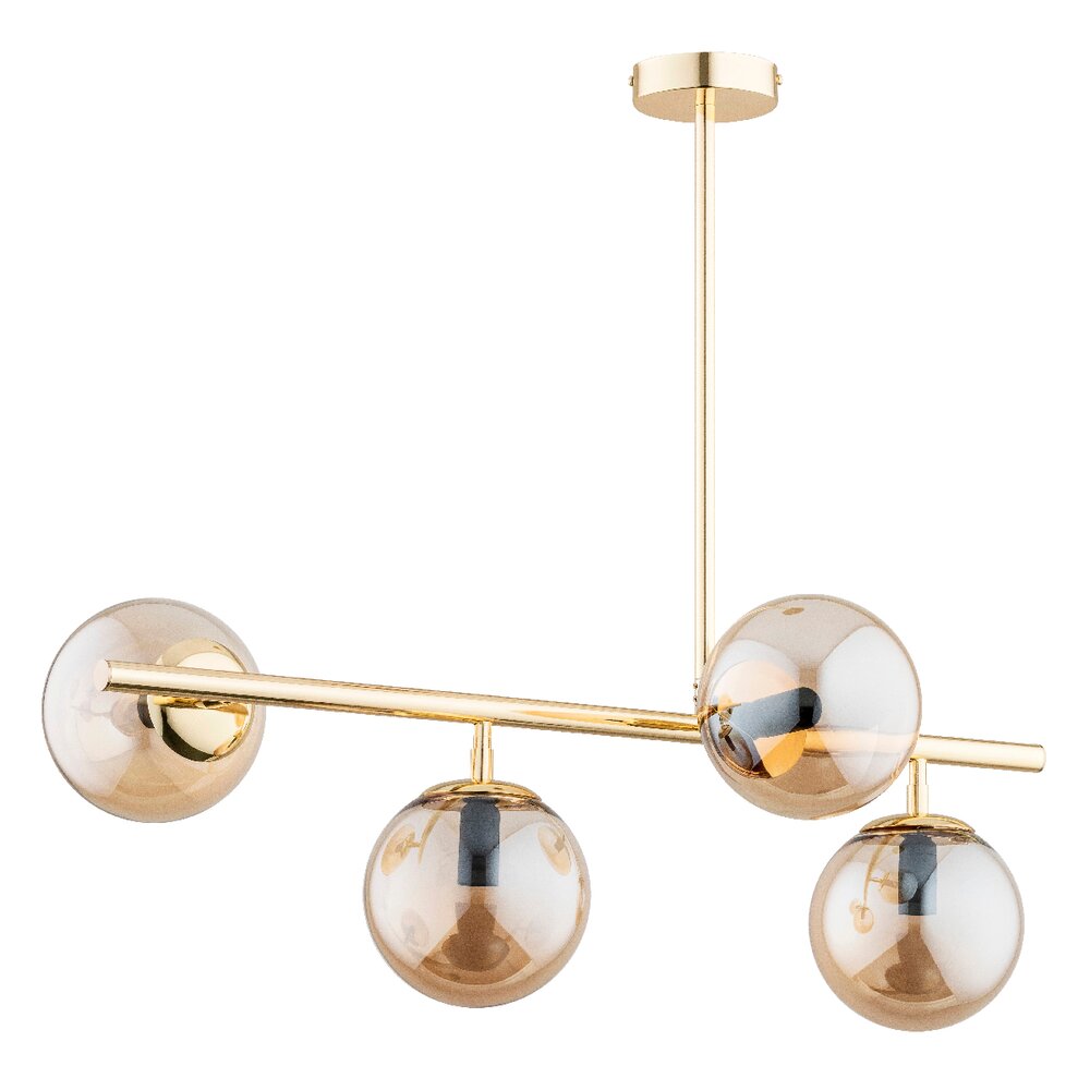 Lustra Alfa Lungo 4 auriu/transparent