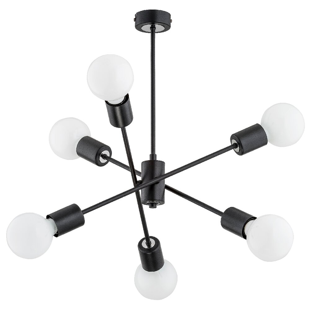 Lustra Alfa Madi 6 negru/alb