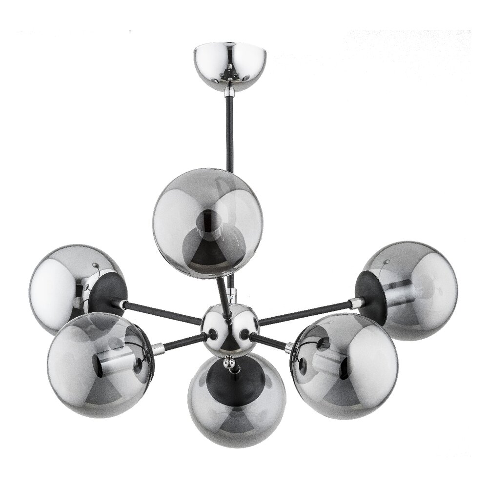Lustra Alfa Melody 6 negru/grafit