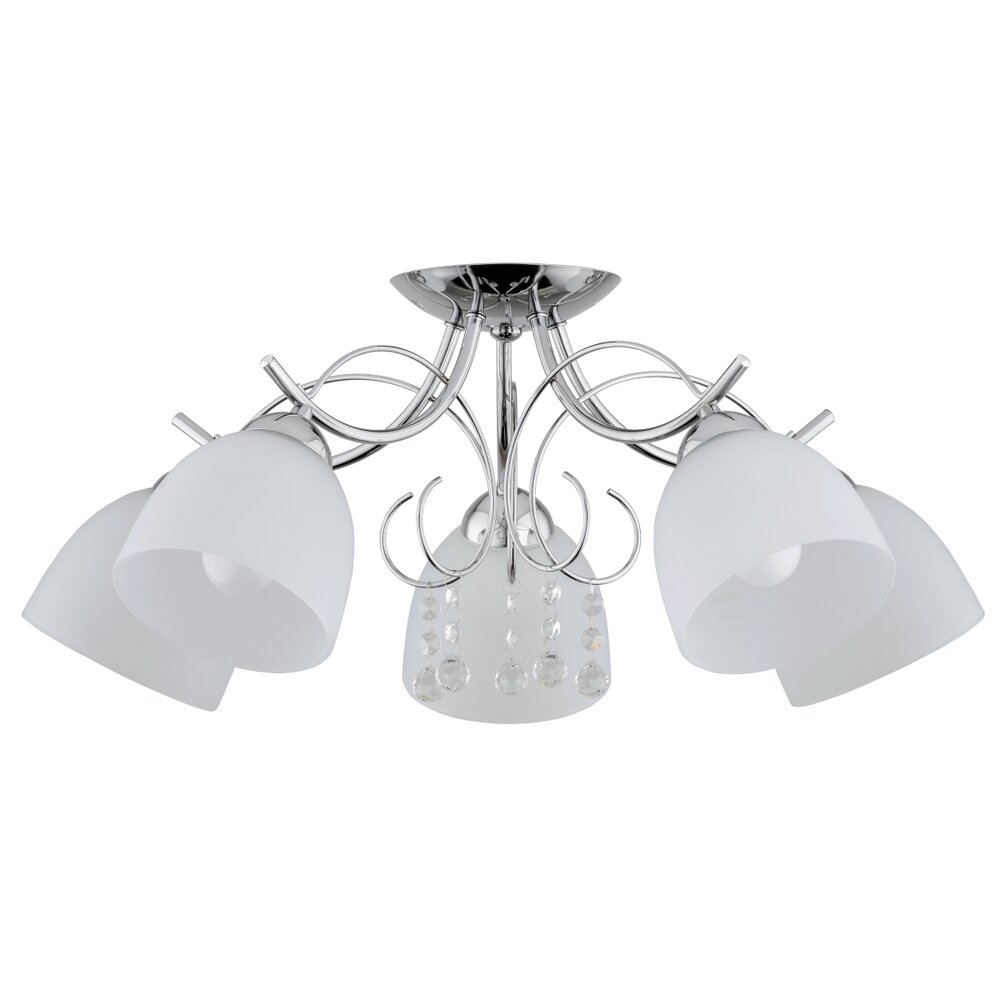 Lustra Alfa Otelia 5 gri/alb