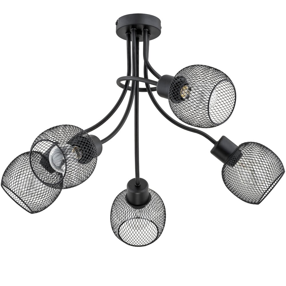 Lustra Alfa Plena 5 negru
