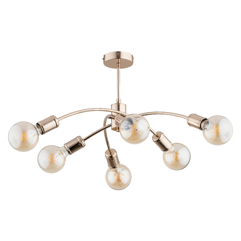 Lustra Alfa Ralph 6 auriu/transparent