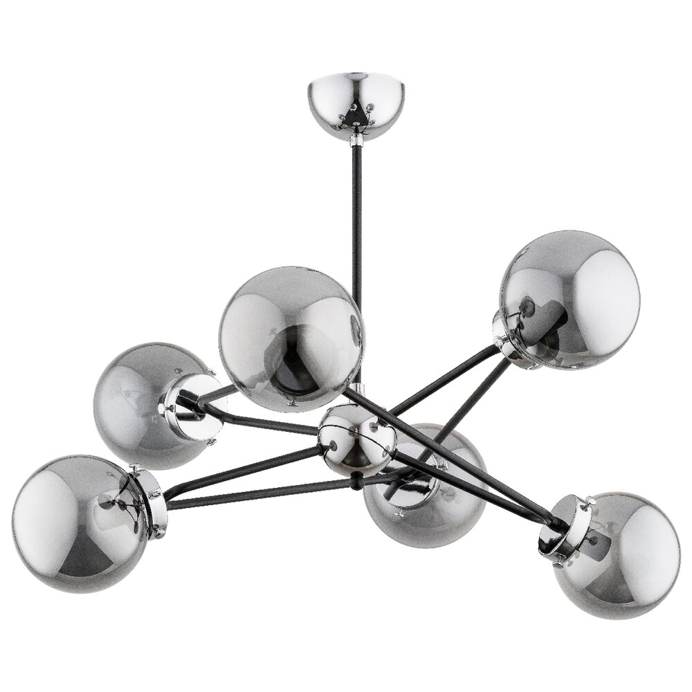 Lustra Alfa Resto 6 negru/grafit