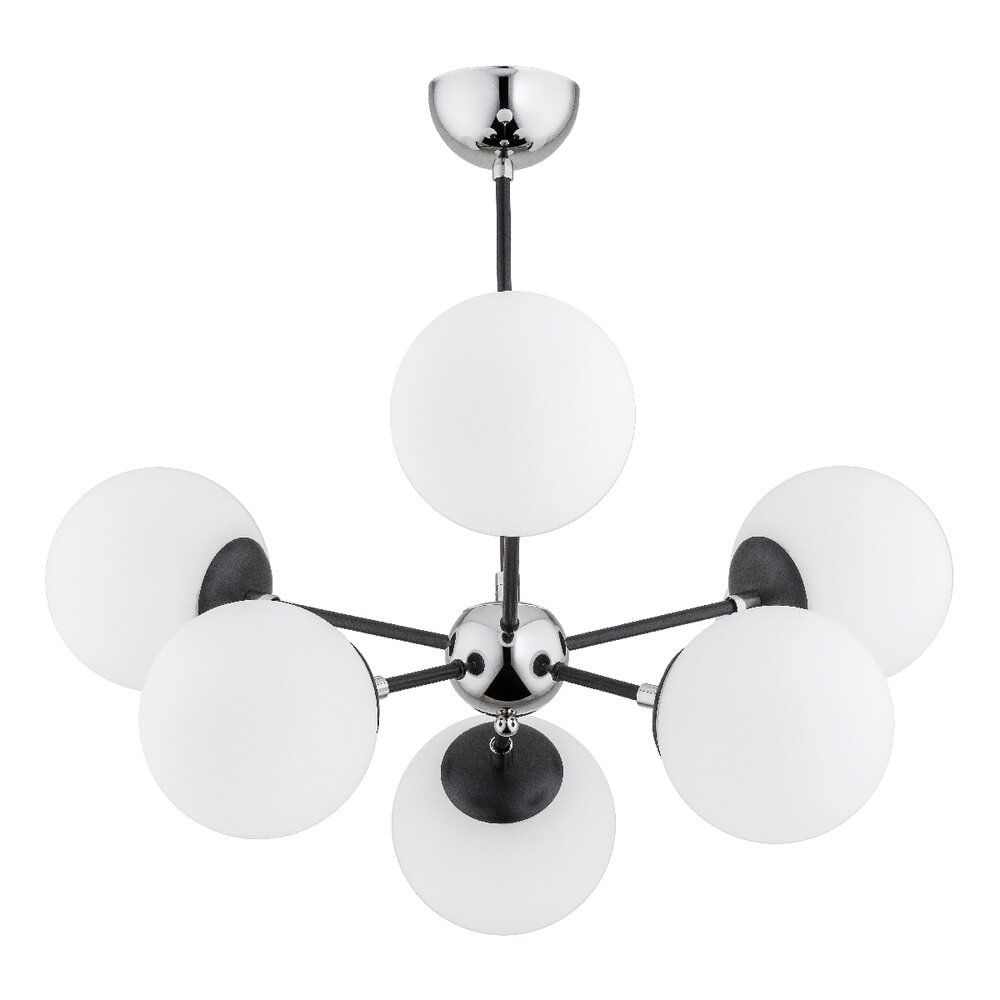 Lustra Alfa Sandy 6 negru/alb