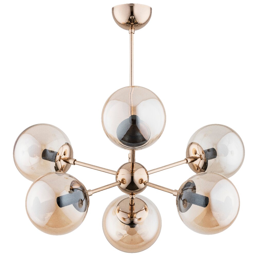 Lustra Alfa Sandy 6 negru/transparent
