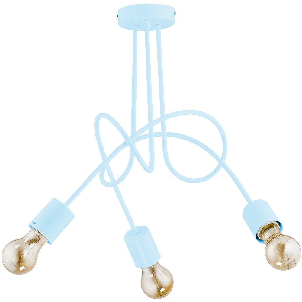 Lustra Alfa Tango 3 albastru/transparent