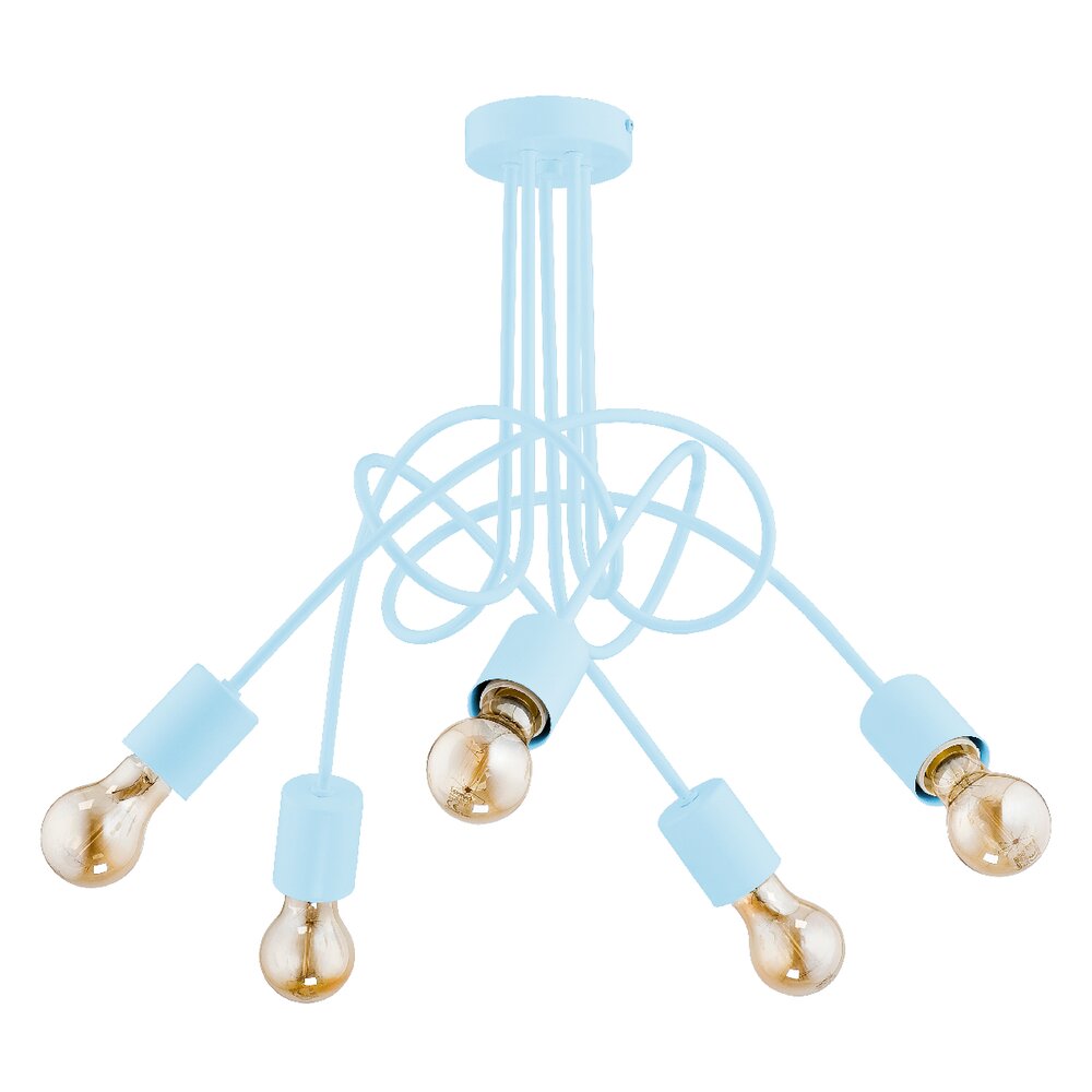 Lustra Alfa Tango 5 albastru/transparent