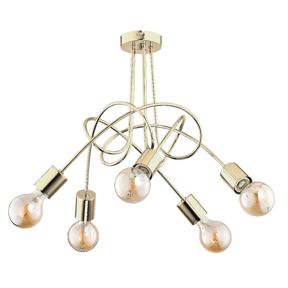Lustra Alfa Tango 5 auriu/transparent