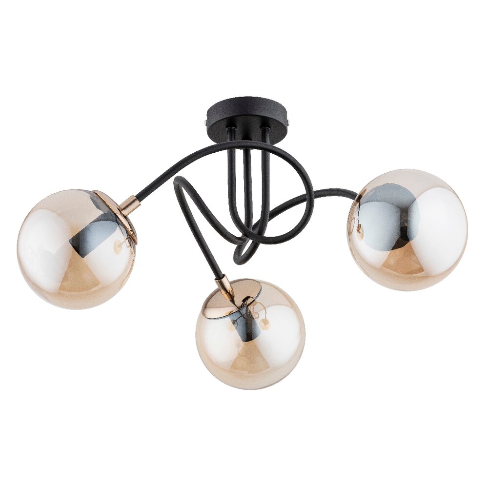Lustra Alfa Tectus 3 negru/transparent