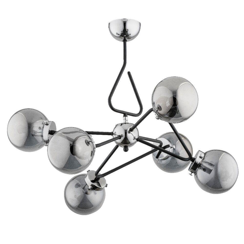 Lustra Alfa Trymer 6 negru/grafit