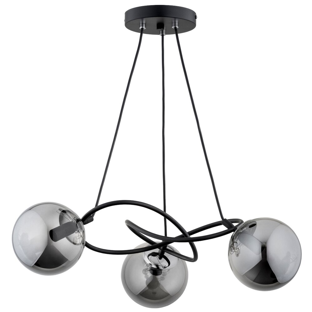 Lustra Alfa Velta 3 negru/grafit