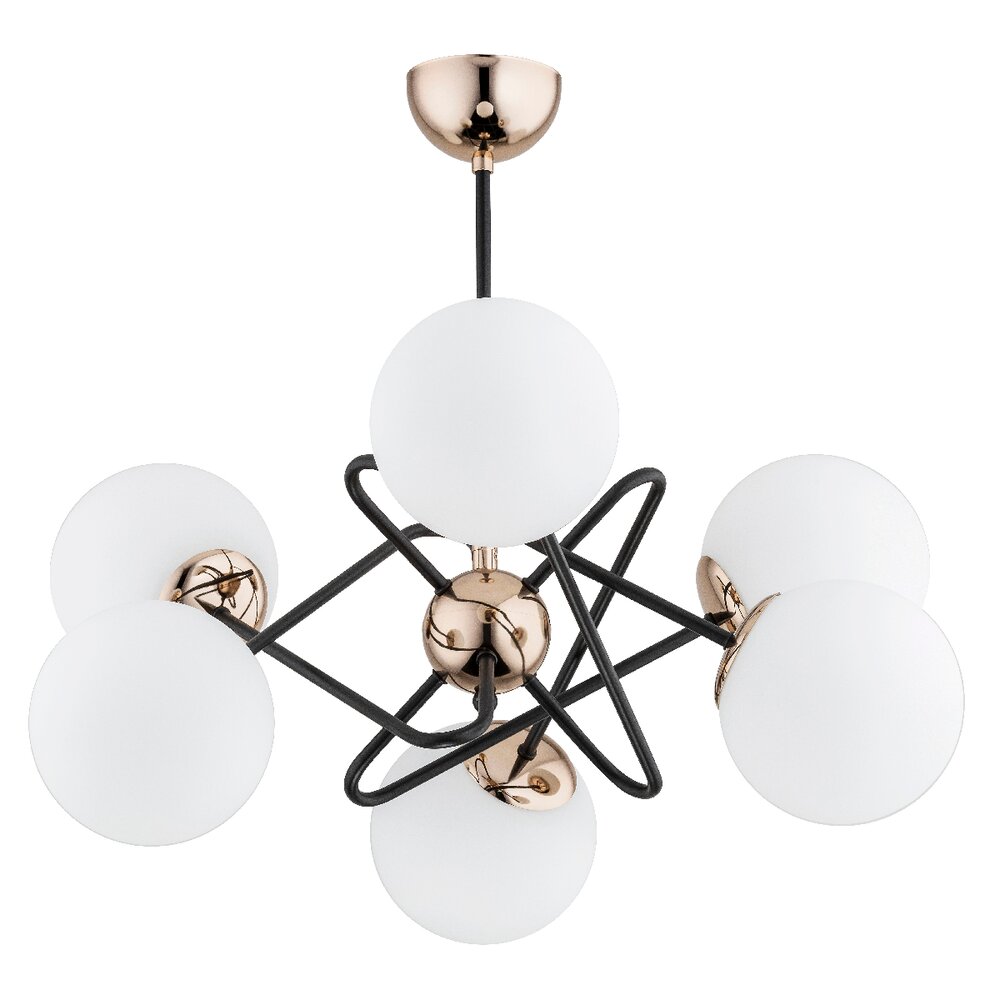 Lustra Alfa Virginia 6 alb/negru