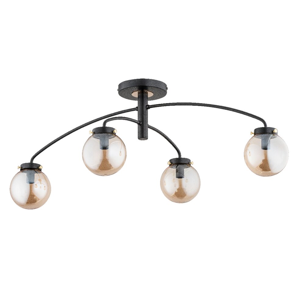 Lustra Alfa Wiral 4 negru/transparent