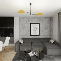 Lustra Emibig Lotus 2 BL negru-galben mustar E14