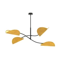 Lustra Emibig Lotus 4 BL negru-galben mustar E14