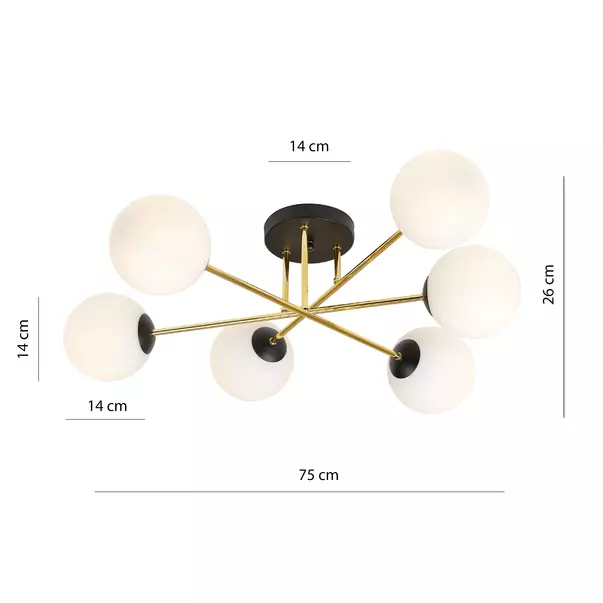 Lustra Emibig Magnum 6 negru/alb picture - 3