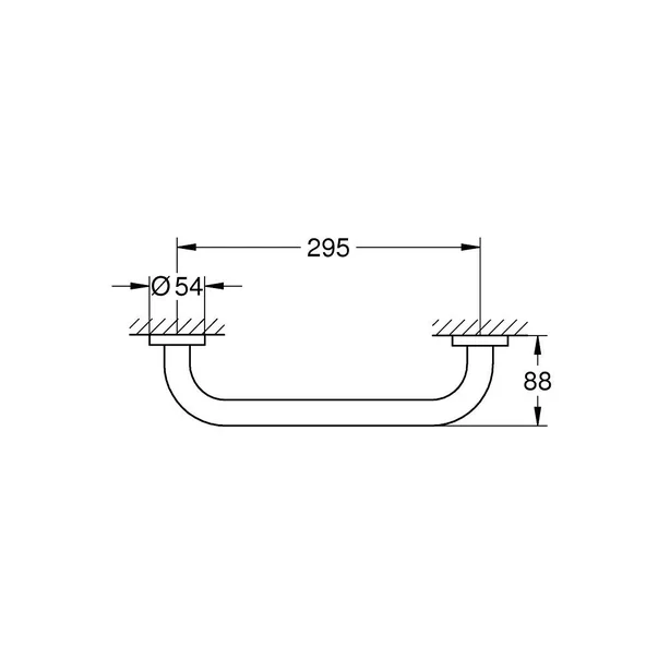 Maner de sustinere negru mat Grohe Essentials 35 cm picture - 3