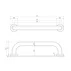 Maner de sustinere Omnires Uni finisaj grafit periat 35 cm picture - 2