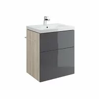Dulap suspendat pentru lavoar Cersanit Smart mdf gri 60 cm