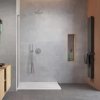 Paravan de dus tip Walk-in Radaway Modo SL II nichel periat-transparent 120 cm sticla securizata 8 mm stanga