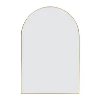 Oglinda Ars Longa Arche semirotunda 60x90 cm finisaj auriu periat