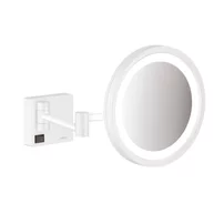 Oglinda cosmetica Hansgrohe AddStoris cu LED alb mat