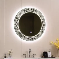 Oglinda cu iluminare Inter Ceramic rotunda 80 cm finisaj crom