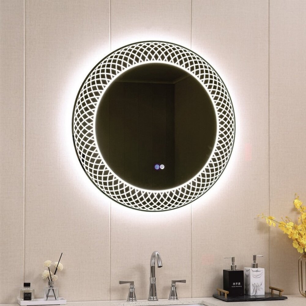 Oglinda cu iluminare Inter Ceramic rotunda 80 cm finisaj crom Baie > Promoții > Noutati Inter Ceramic